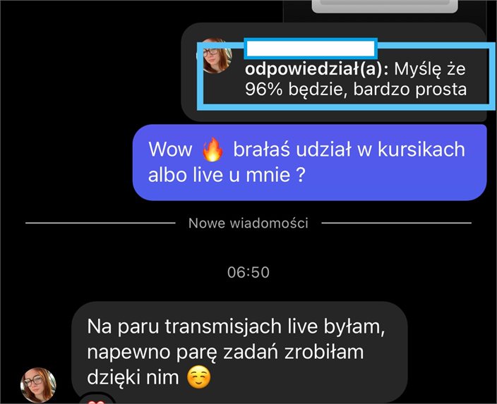 Opinia kursanta - matura podstawowa